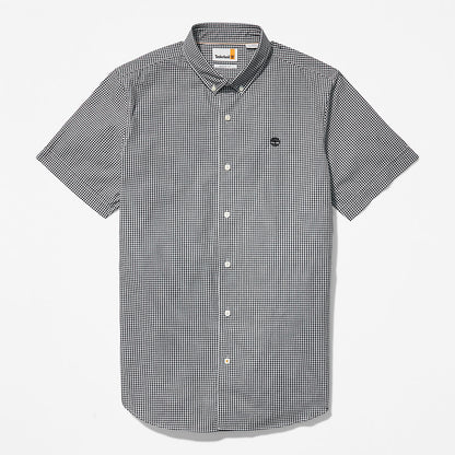 Mens Suncook River Short-Sleeve Poplin Shirt for Men in Navy - Timberland