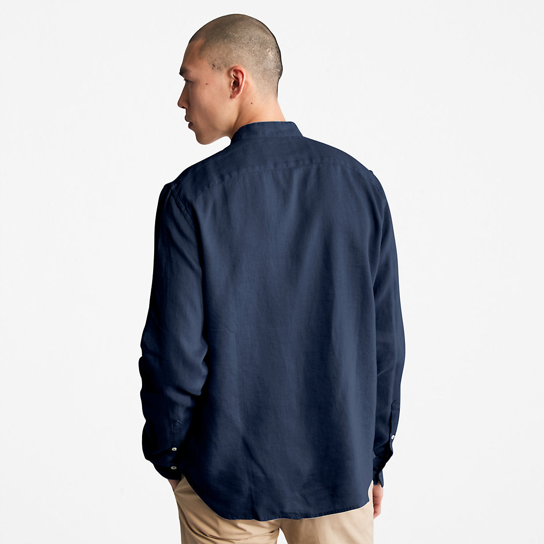 Mens Mill River Linen Shirt for Men in Navy - Timberland
