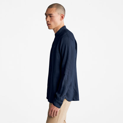 Mens Mill River Linen Shirt for Men in Navy - Timberland