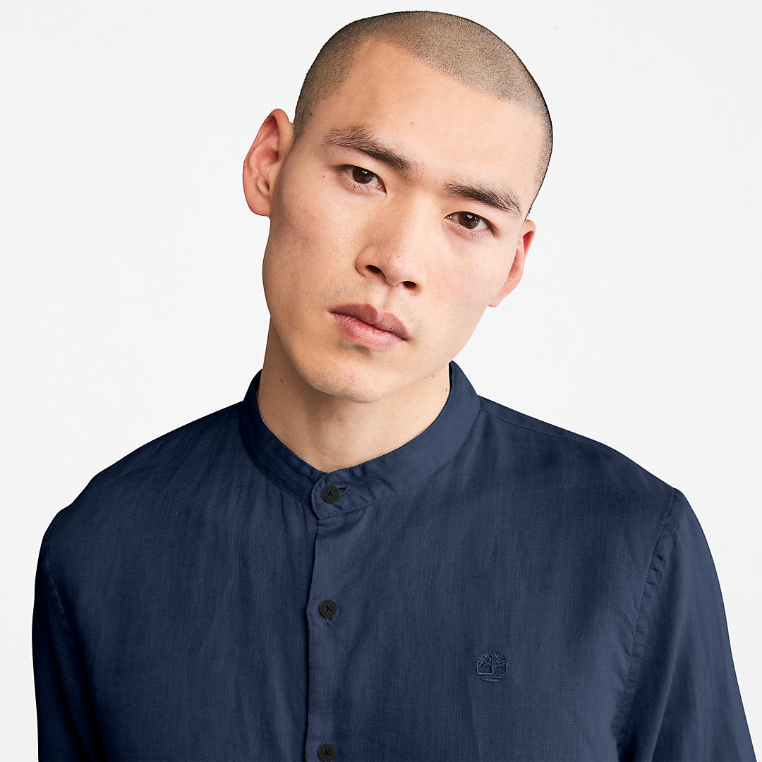 Mens Mill River Linen Shirt for Men in Navy - Timberland
