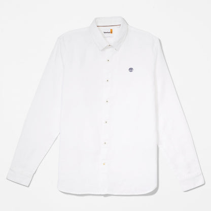 Mens Mill River LS Linen Shirt for Men in White - Timberland