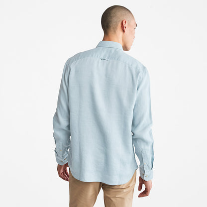Mens Mill River LS Linen Shirt for Men in Light Blue - Timberland