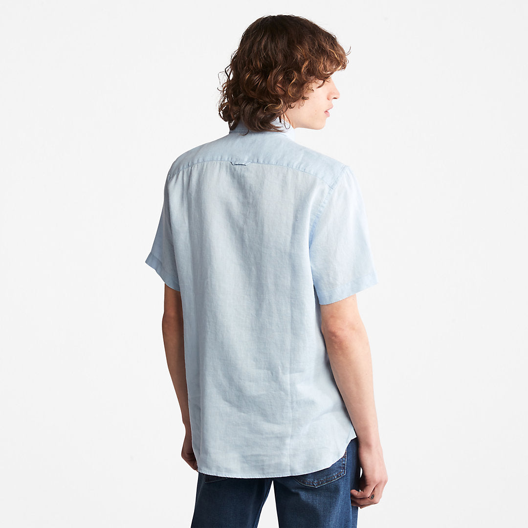 Mens Mill River Short-Sleeve Shirt for Men in Light Blue - Timberland