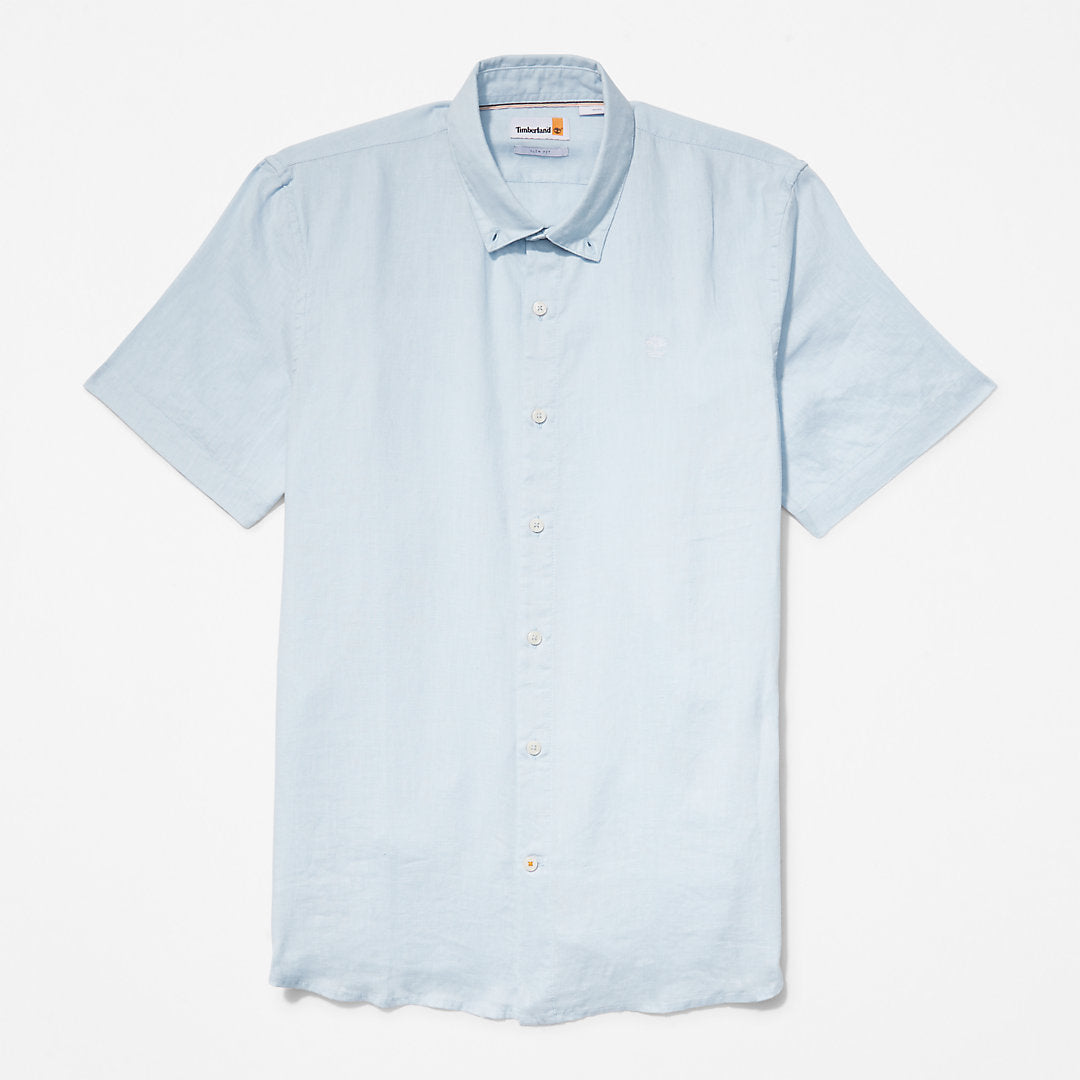 Mens Mill River Short-Sleeve Shirt for Men in Light Blue - Timberland