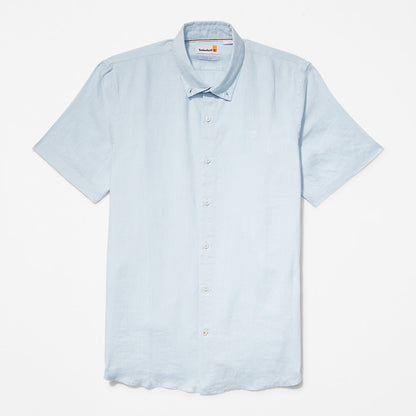 Mens Mill River Short-Sleeve Shirt for Men in Light Blue - Timberland