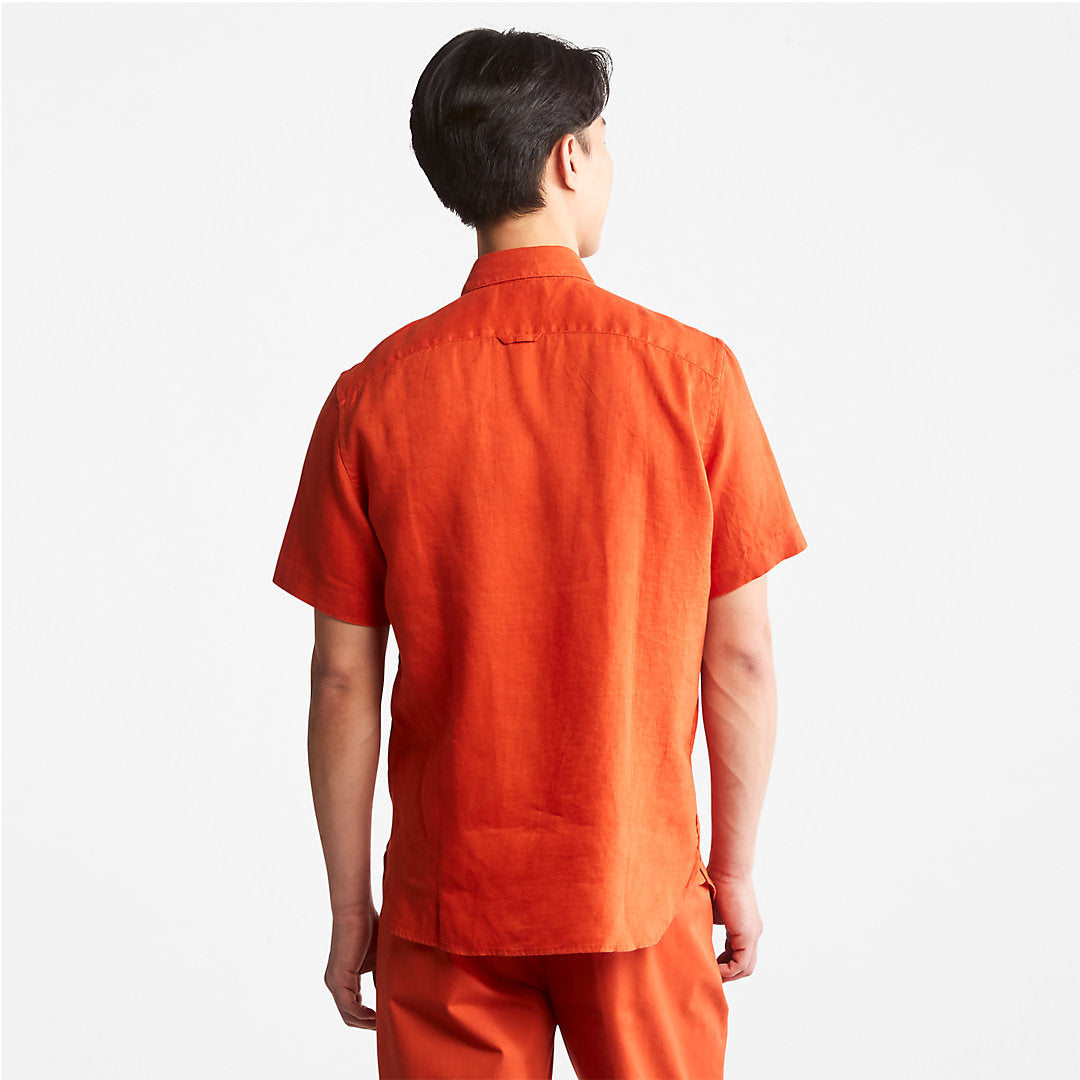 Mens Mill River Short-Sleeve Shirt for Men in Orange - Timberland
