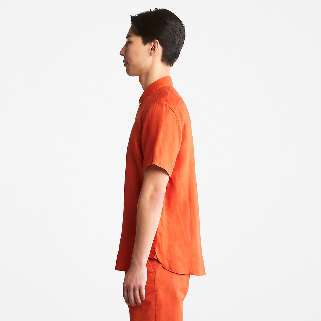 Mens Mill River Short-Sleeve Shirt for Men in Orange - Timberland