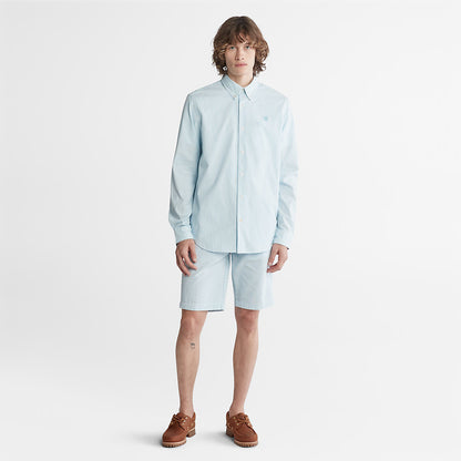 Mens Striped Seersucker Shirt for Men in Blue - Timberland