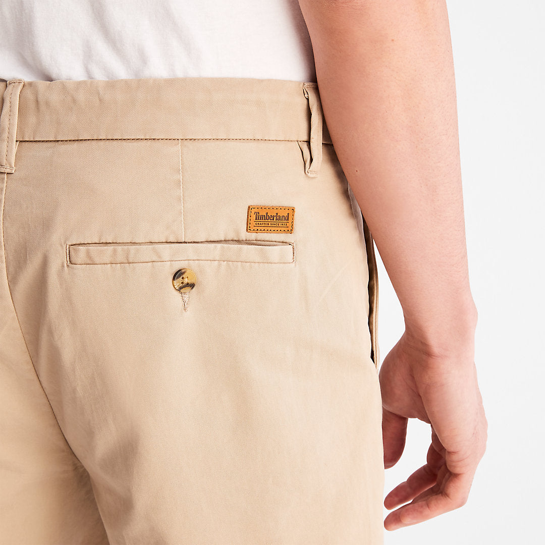 Mens Squam Lake Stretch Chino Shorts for Men in Beige - Timberland