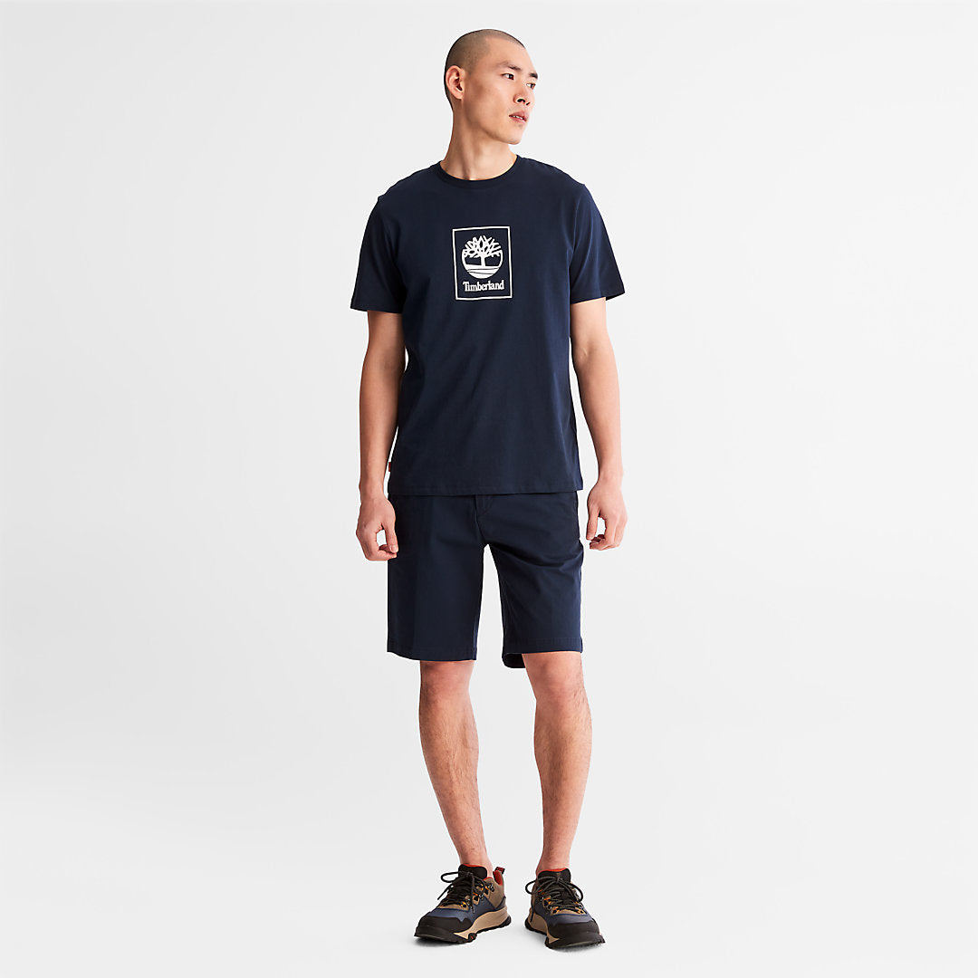 Mens Squam Lake Stretch Chino Shorts for Men in Navy - Timberland