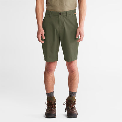 Mens Squam Lake Stretch Chino Shorts for Men in Green - Timberland