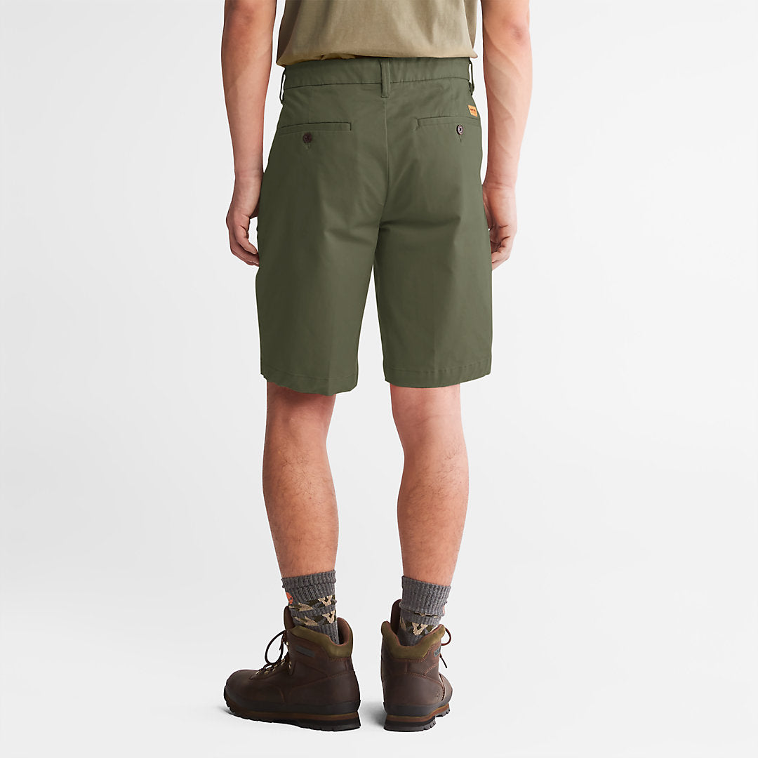 Mens Squam Lake Stretch Chino Shorts for Men in Green - Timberland