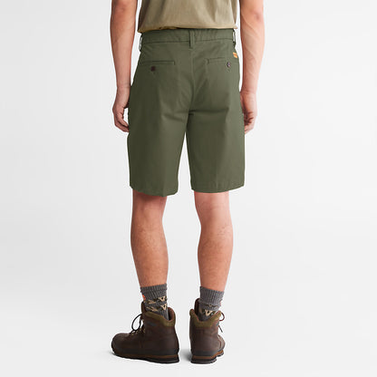Mens Squam Lake Stretch Chino Shorts for Men in Green - Timberland