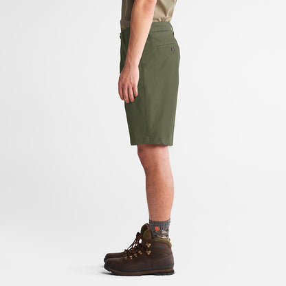 Mens Squam Lake Stretch Chino Shorts for Men in Green - Timberland