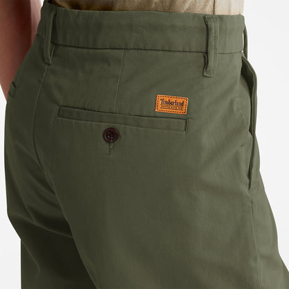 Mens Squam Lake Stretch Chino Shorts for Men in Green - Timberland