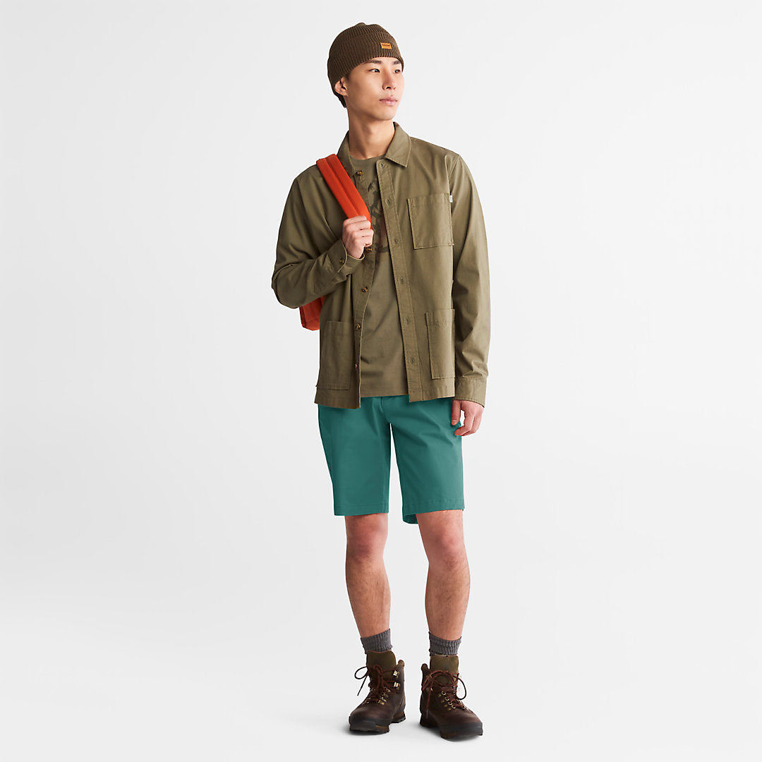 Mens Squam Lake Stretch Chino Shorts for Men in Green - Timberland
