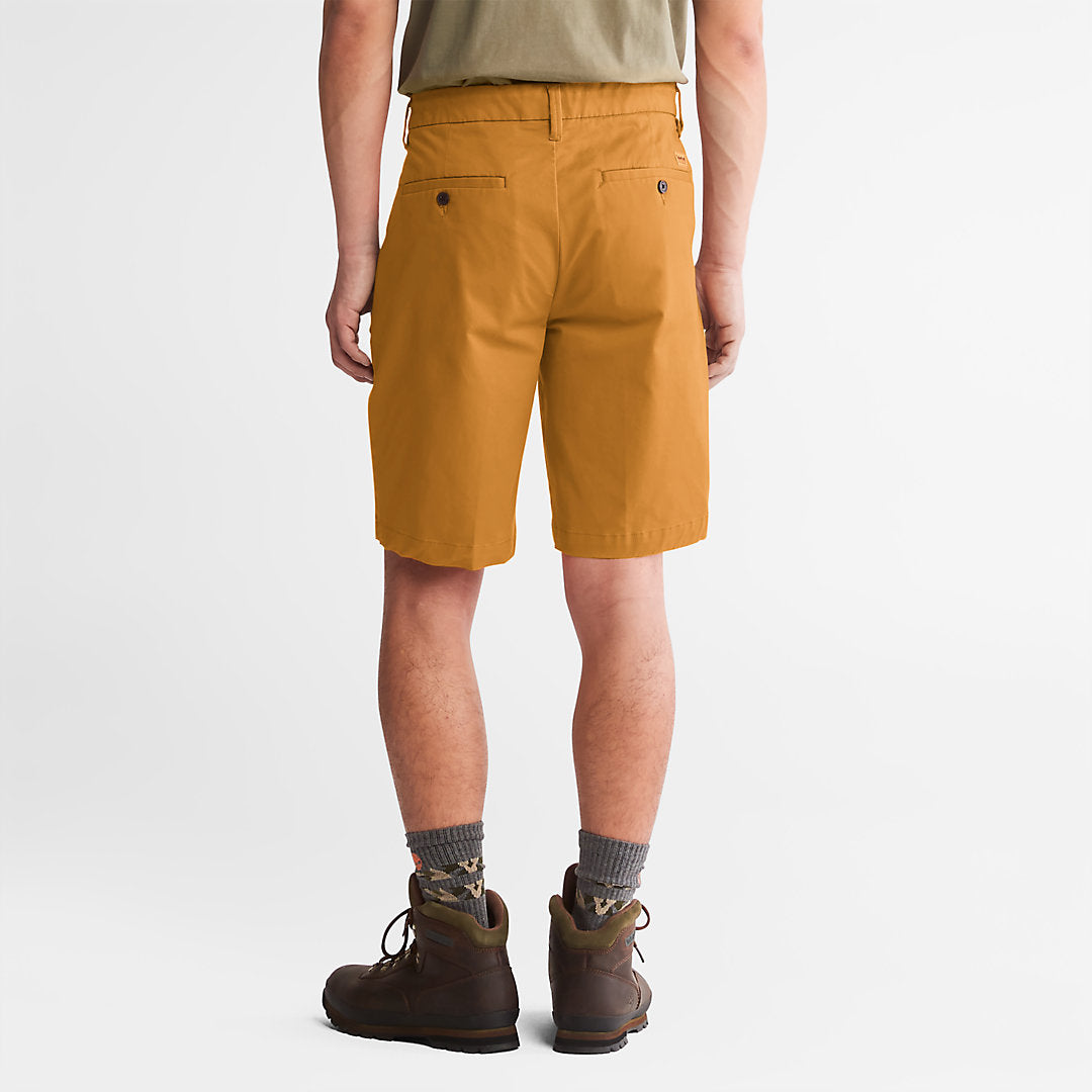 Mens Squam Lake Stretch Chino Shorts for Men in Dark Yellow - Timberland