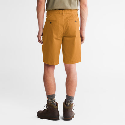 Mens Squam Lake Stretch Chino Shorts for Men in Dark Yellow - Timberland