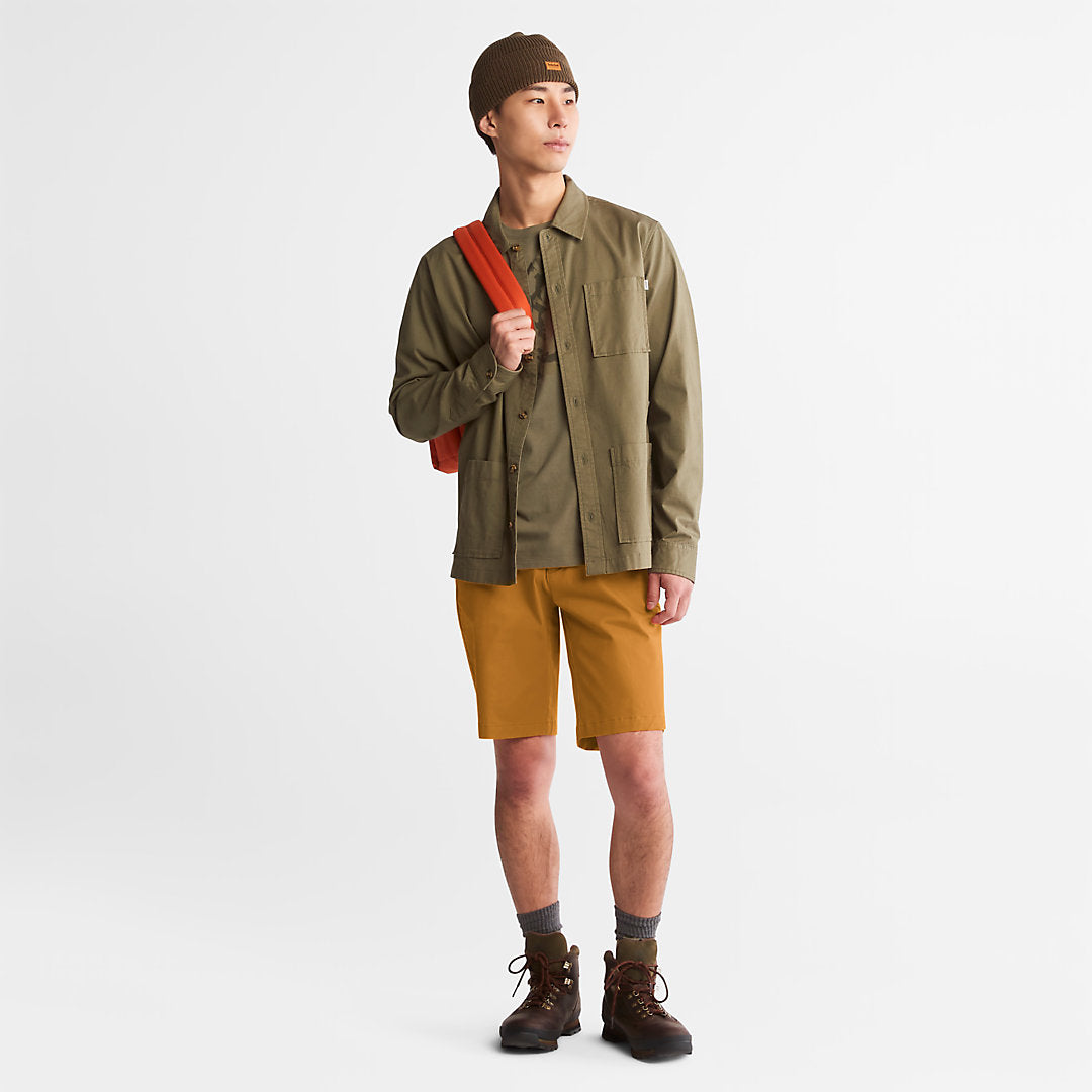 Mens Squam Lake Stretch Chino Shorts for Men in Dark Yellow - Timberland