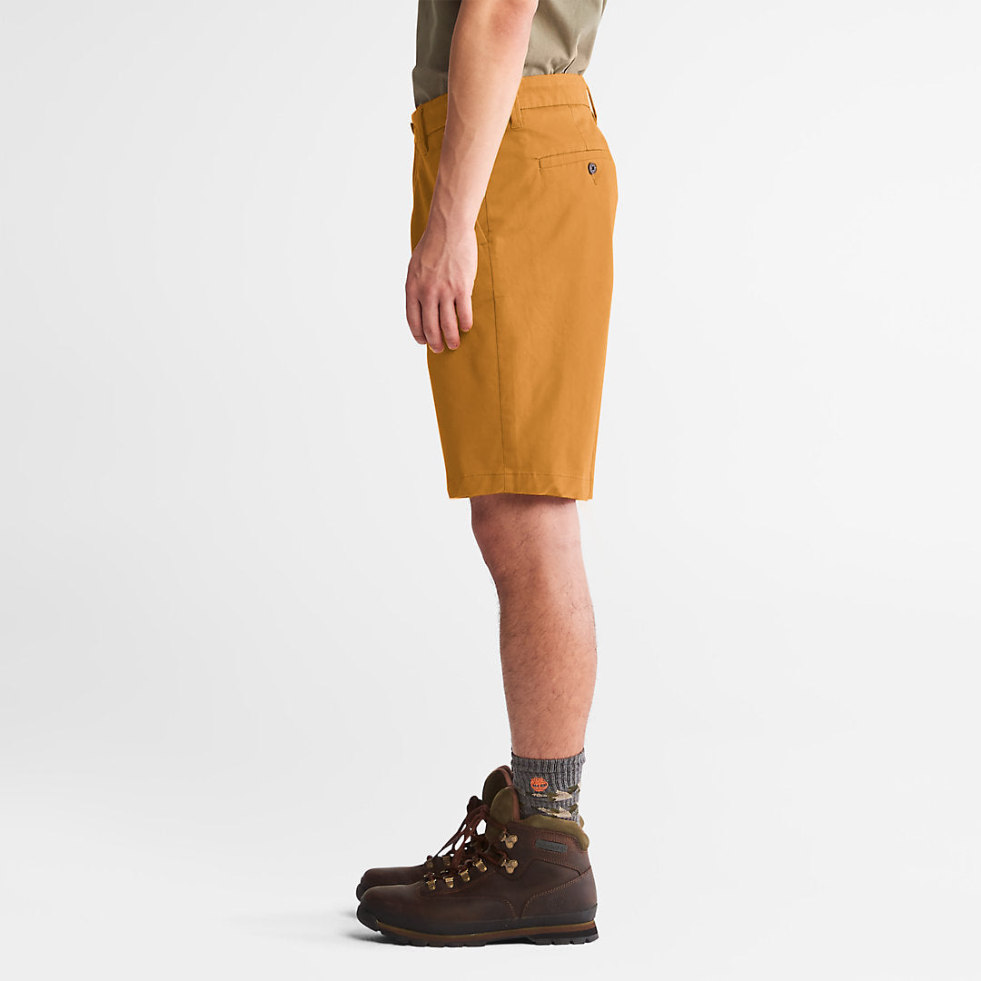 Mens Squam Lake Stretch Chino Shorts for Men in Dark Yellow - Timberland