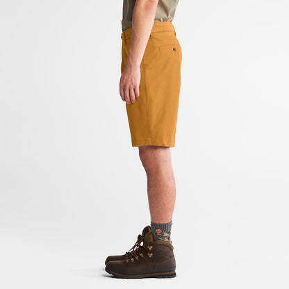 Mens Squam Lake Stretch Chino Shorts for Men in Dark Yellow - Timberland