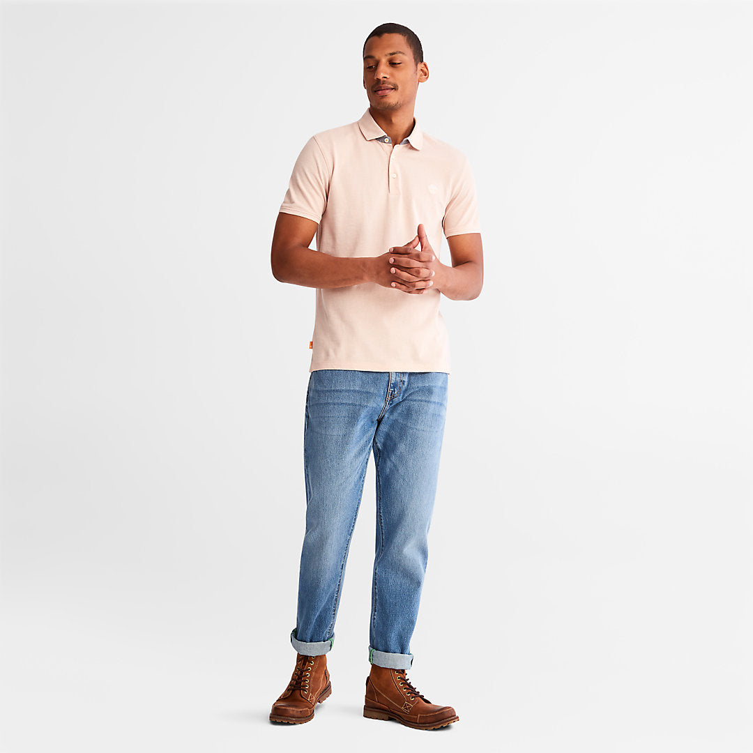 Mens Baboosic Brook Oxford Polo for Men in Light Pink - Timberland
