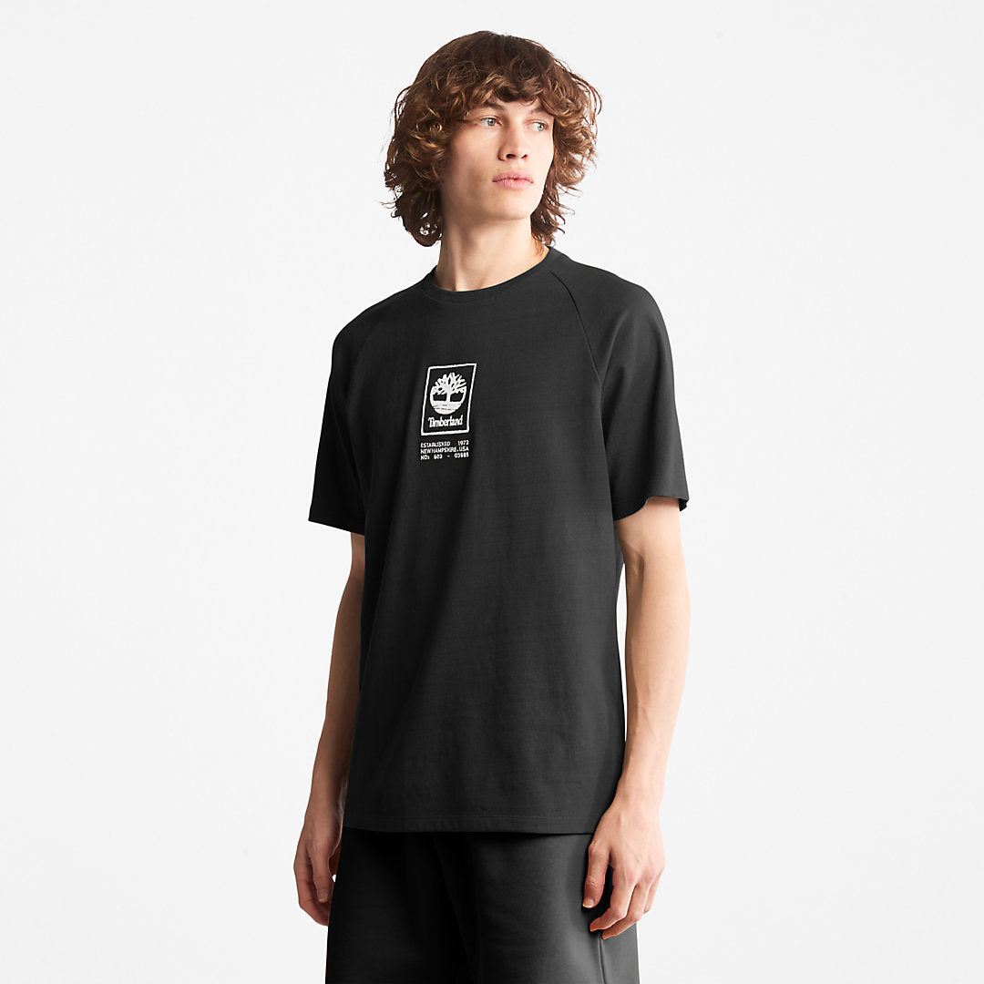 Mens Heavyweight Logo T-Shirt for Men in Black - Timberland