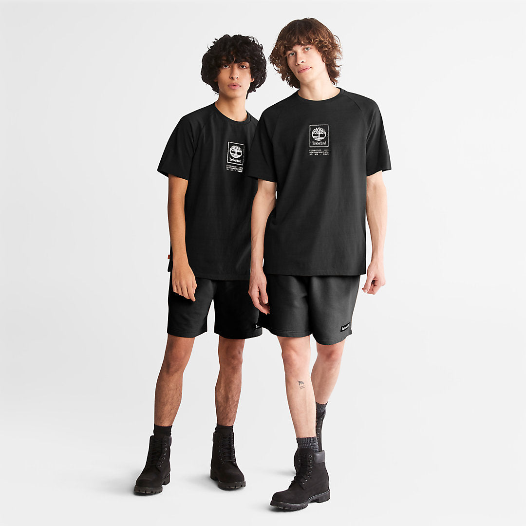 Mens Heavyweight Logo T-Shirt for Men in Black - Timberland