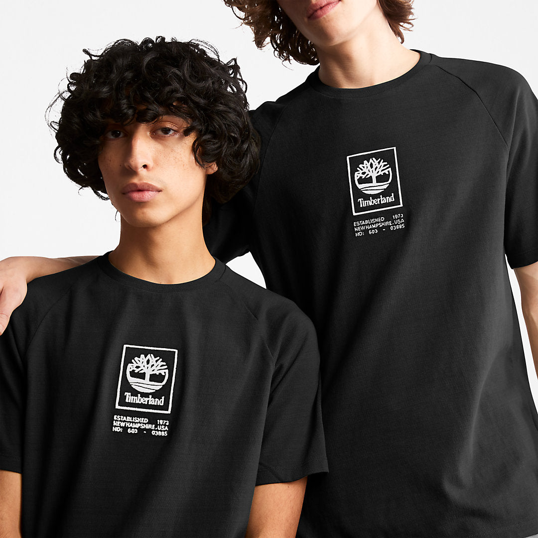 Mens Heavyweight Logo T-Shirt for Men in Black - Timberland