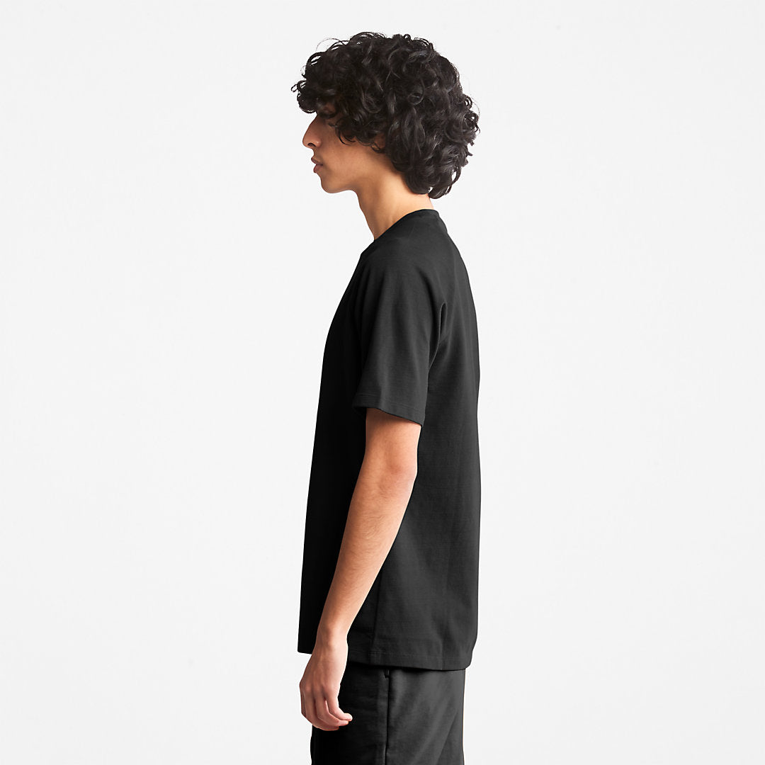 Mens Heavyweight Logo T-Shirt for Men in Black - Timberland