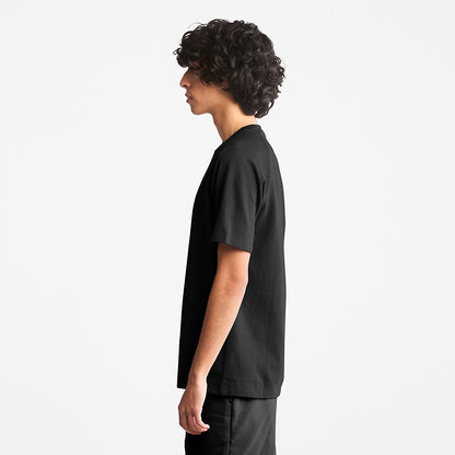 Mens Heavyweight Logo T-Shirt for Men in Black - Timberland
