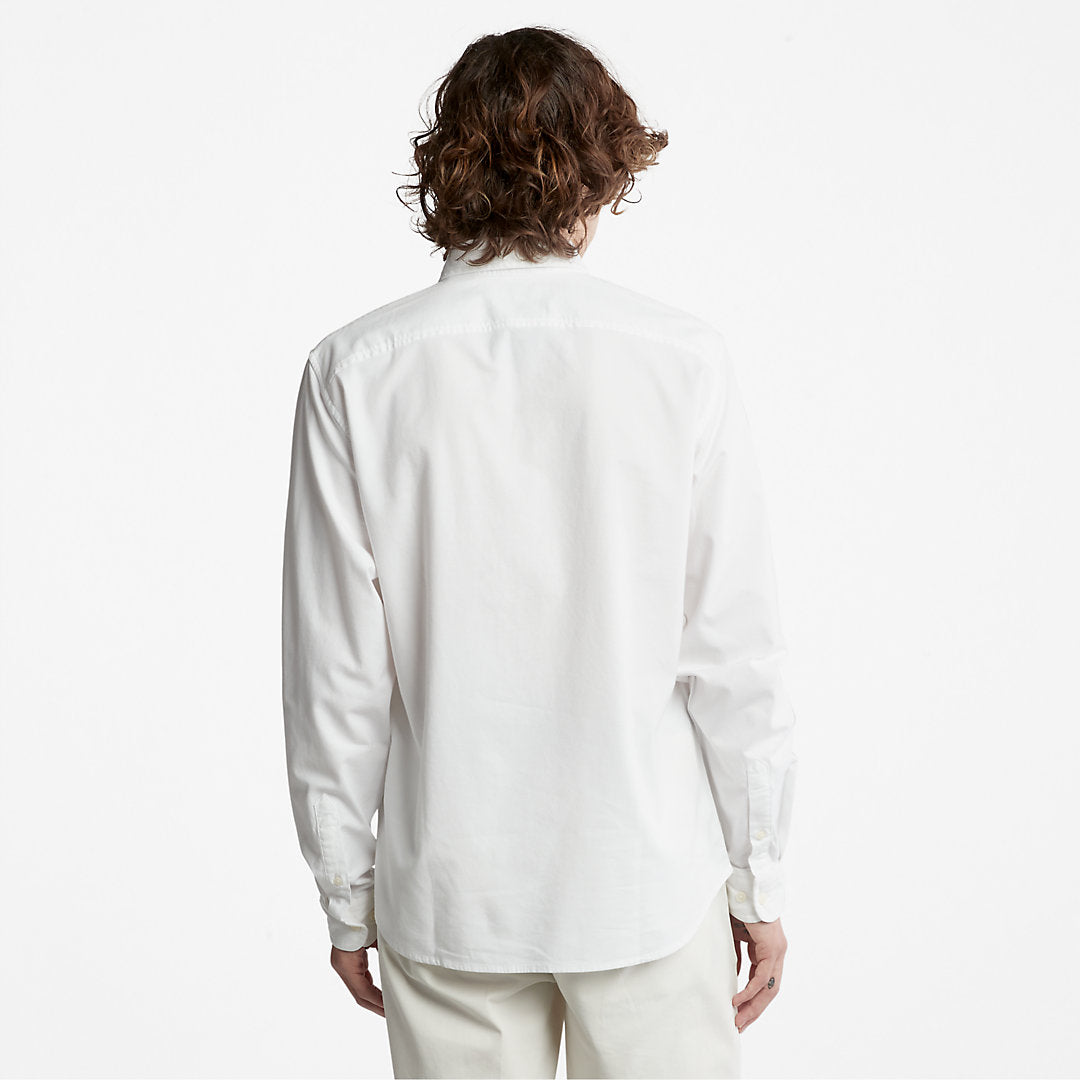 Mens Pleasant River Slim Oxford Shirt for Men in White - Timberland