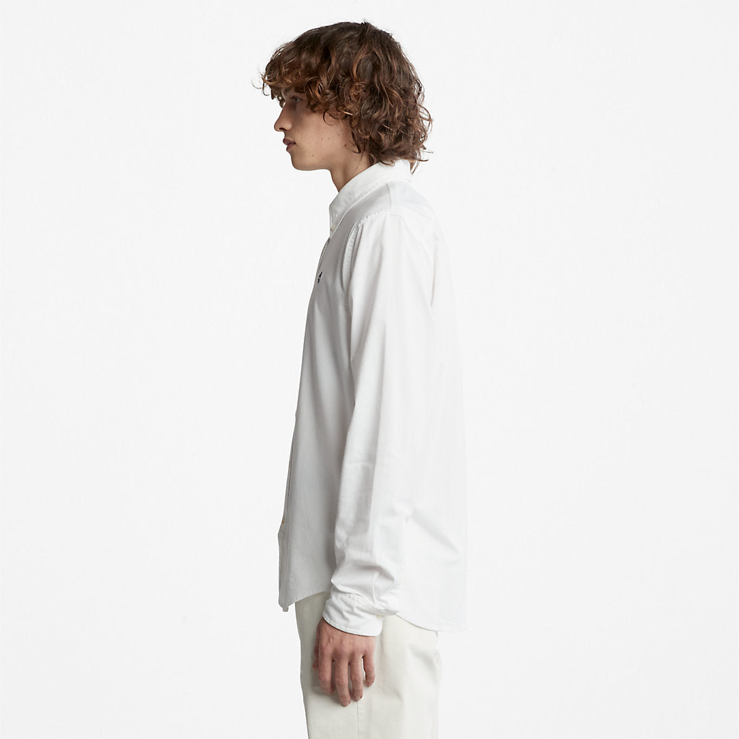 Mens Pleasant River Slim Oxford Shirt for Men in White - Timberland
