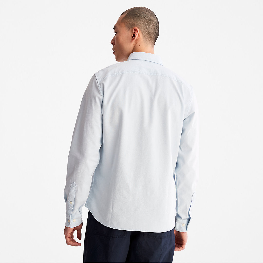 Mens Pleasant River Slim Oxford Shirt for Men in Light Blue - Timberland