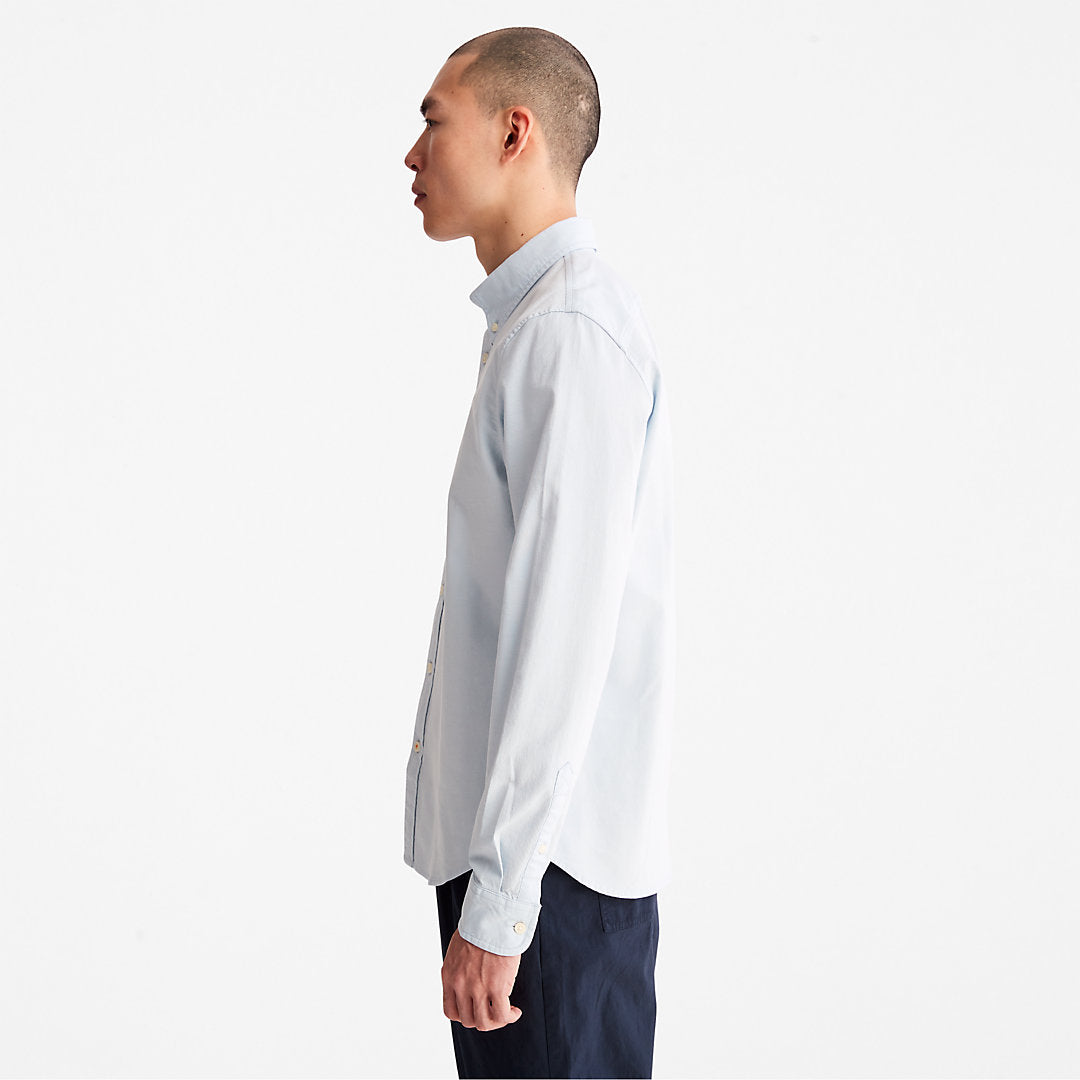 Mens Pleasant River Slim Oxford Shirt for Men in Light Blue - Timberland