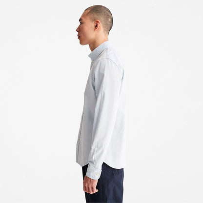 Mens Pleasant River Slim Oxford Shirt for Men in Light Blue - Timberland