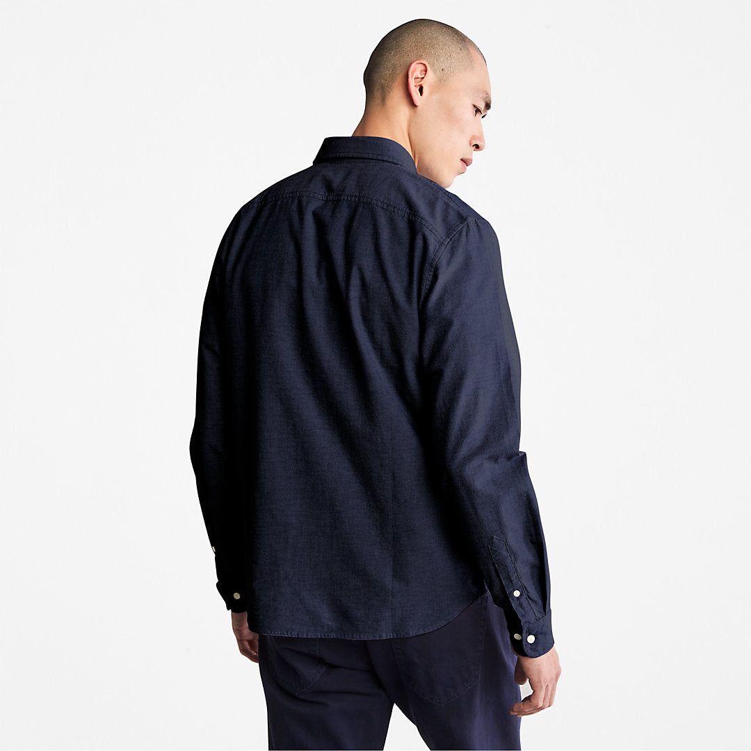 Mens Pleasant River Slim Oxford Shirt for Men in Navy - Timberland