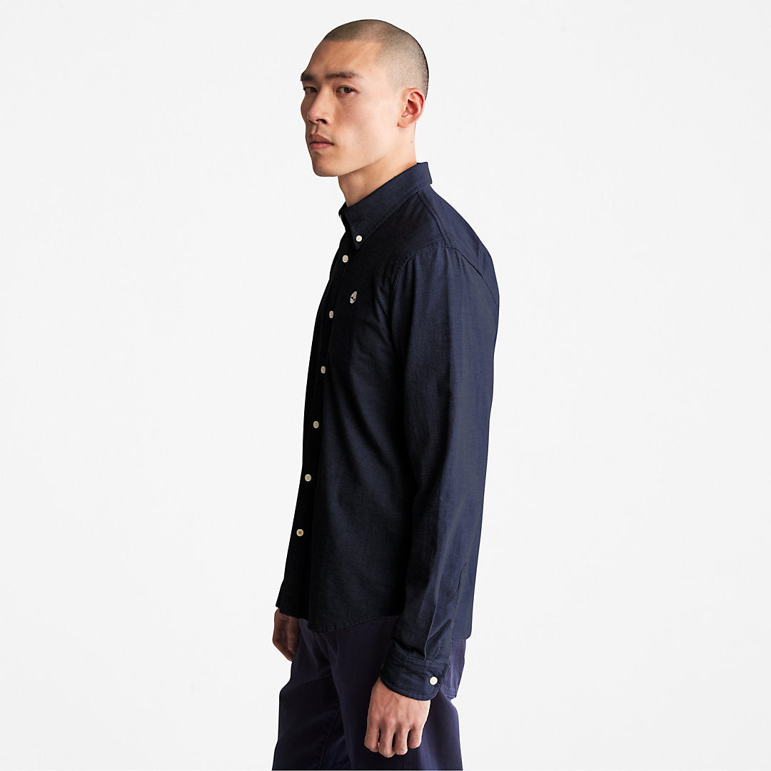 Mens Pleasant River Slim Oxford Shirt for Men in Navy - Timberland