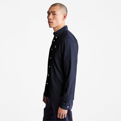 Mens Pleasant River Slim Oxford Shirt for Men in Navy - Timberland