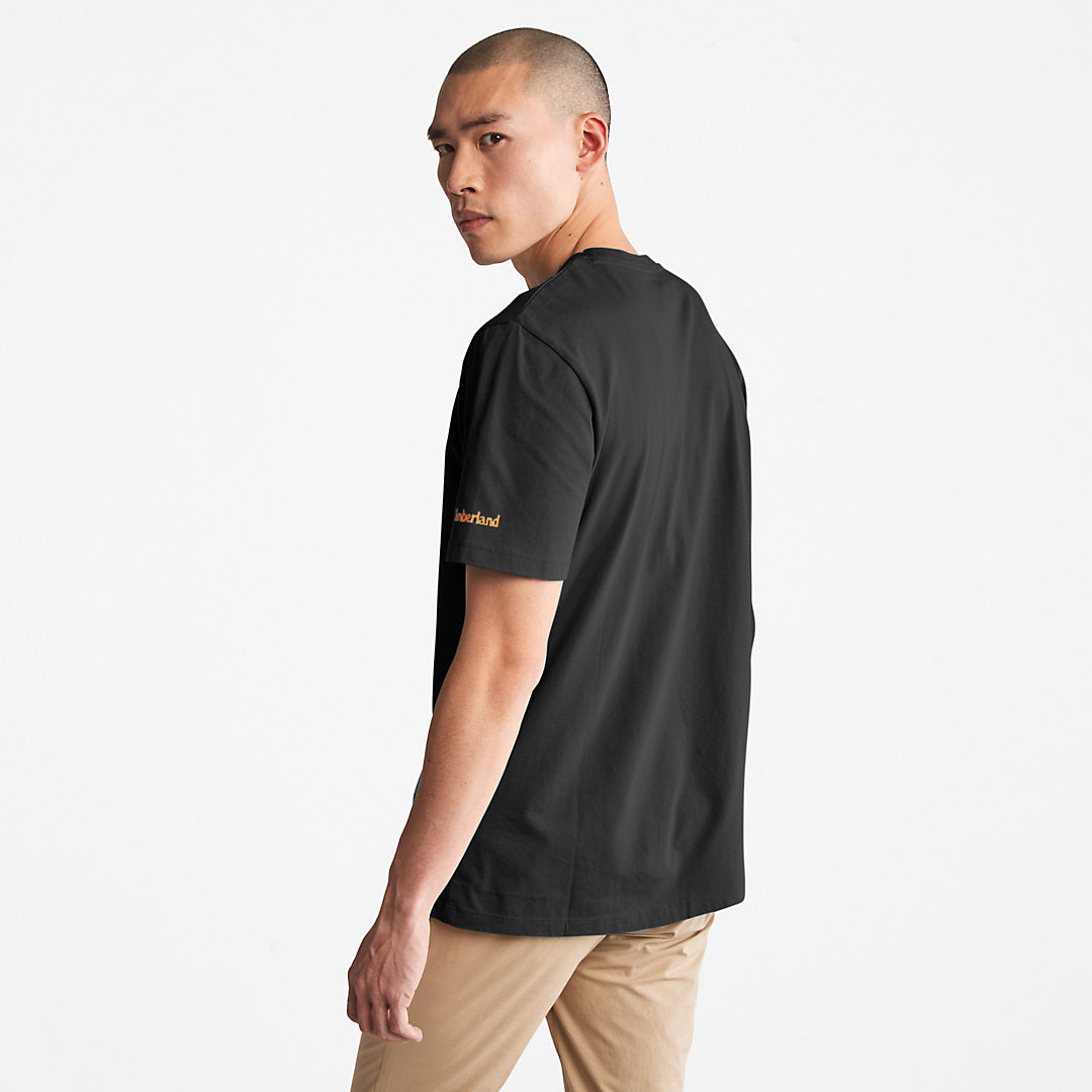 Mens Boot Logo T-Shirt for Men in Black - Timberland