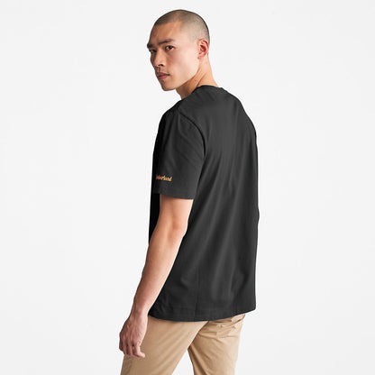 Mens Boot Logo T-Shirt for Men in Black - Timberland