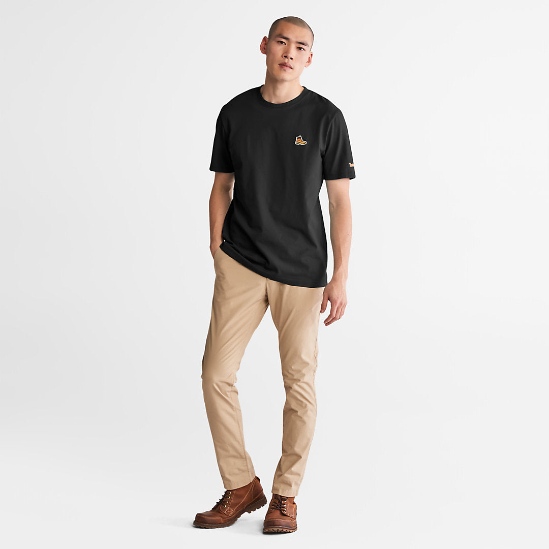 Mens Boot Logo T-Shirt for Men in Black - Timberland