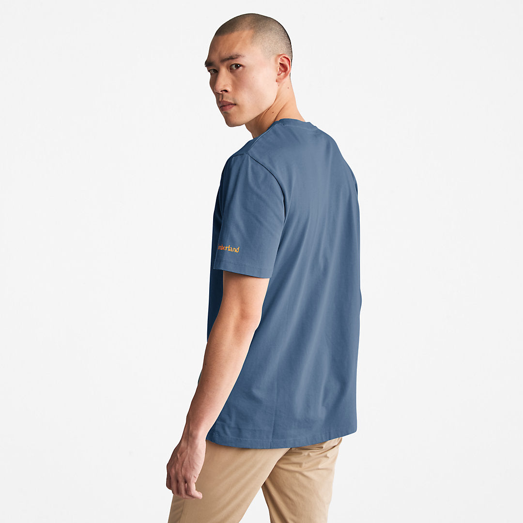 Mens Boot-Logo T-Shirt for Men in Navy - Timberland