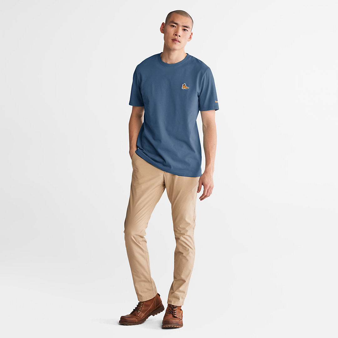 Mens Boot-Logo T-Shirt for Men in Navy - Timberland