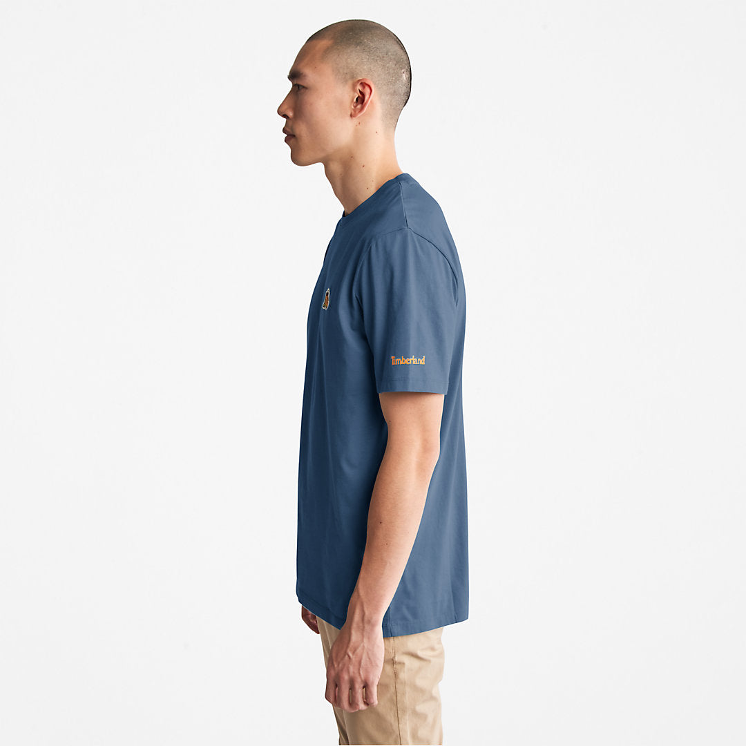 Mens Boot-Logo T-Shirt for Men in Navy - Timberland