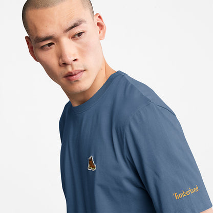 Mens Boot-Logo T-Shirt for Men in Navy - Timberland