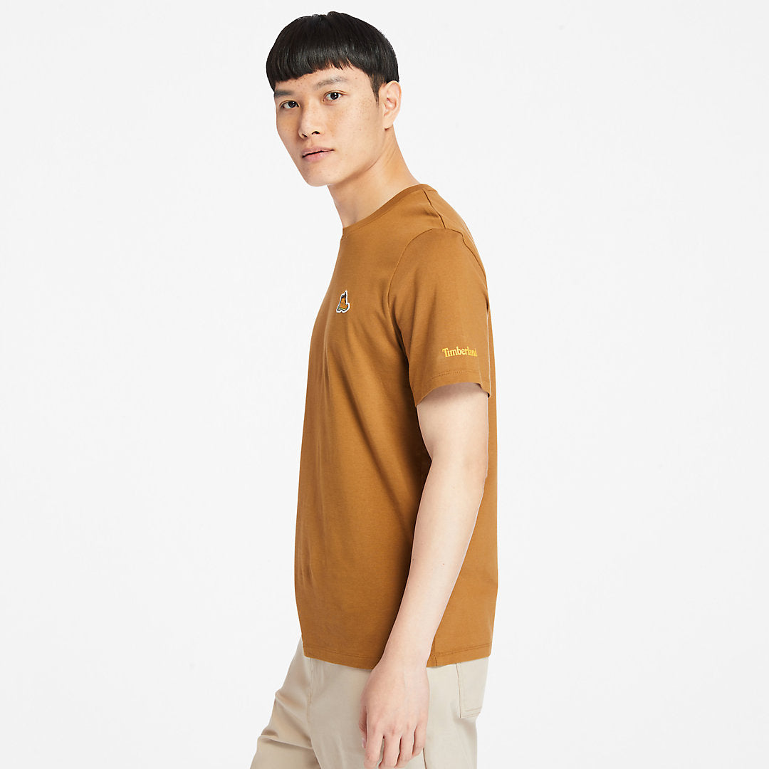 Mens Organic Cotton Boot T-Shirt for Men in Brown - Timberland
