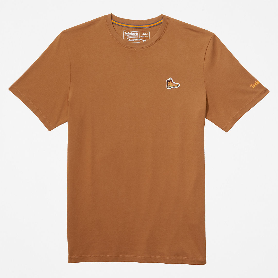 Mens Organic Cotton Boot T-Shirt for Men in Brown - Timberland
