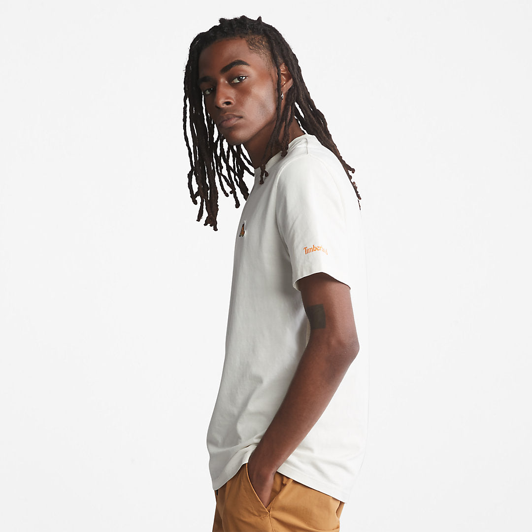 Mens Boot-Logo T-Shirt for Men in White - Timberland