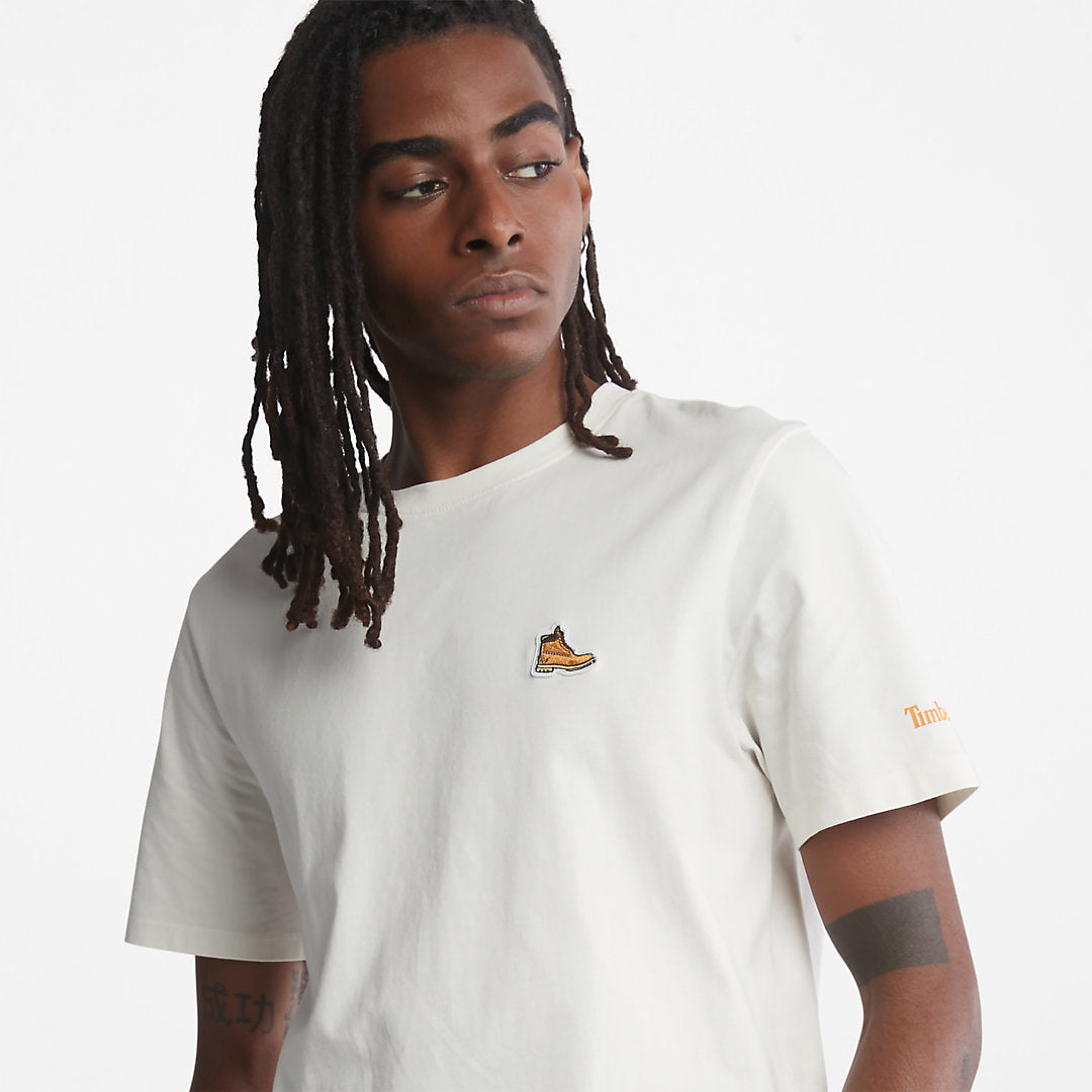 Mens Boot-Logo T-Shirt for Men in White - Timberland